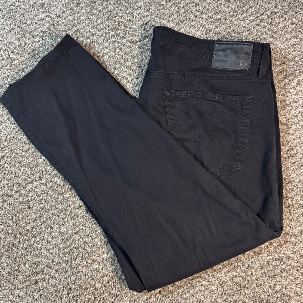 AG Adriano Goldschmied Size 40x32 The Everett Slim Straight Pants Black